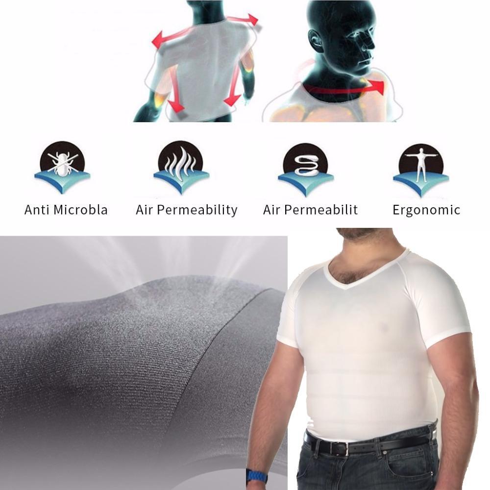 Men Slimming Body Shaper Posture Corrector Vest Tummy Compression T-Shirt Tops gallery