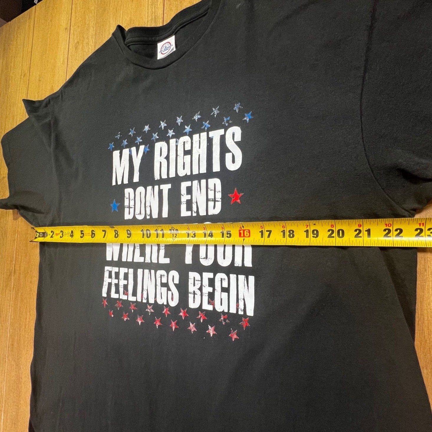 Delta Pro Black T Shirt My Rights Dont End Where Your Feelings Begin Graphic XL gallery