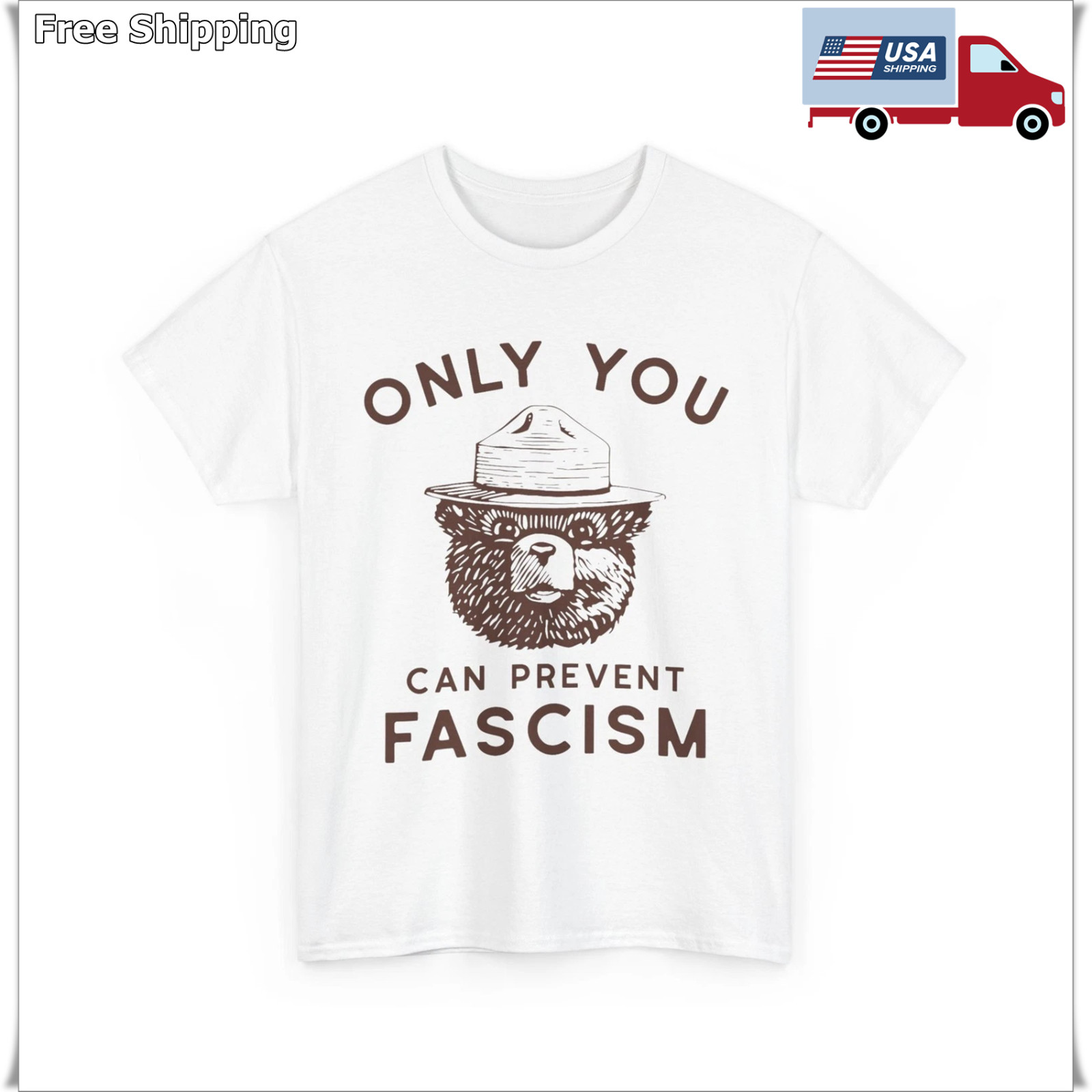 National Parks Support T-shirt, Only You Can Prevent Fascism Bear Shirt