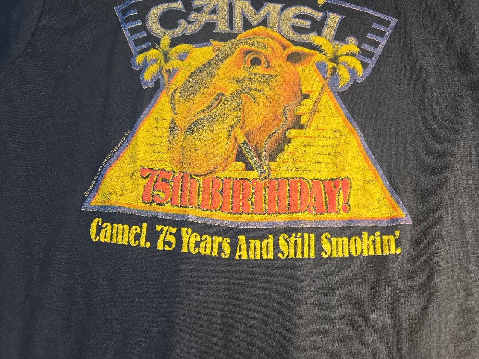 JOE Camel 75th Birthday 1988 Vintage Single Stitch T-Shirt S – USA Promo Graphic gallery