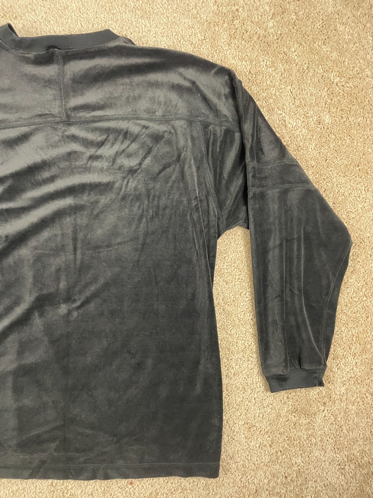Starter Basic T-Shirt Mens XL Casual Knit Crewneck Long Sleeve Cuff Logo Black gallery