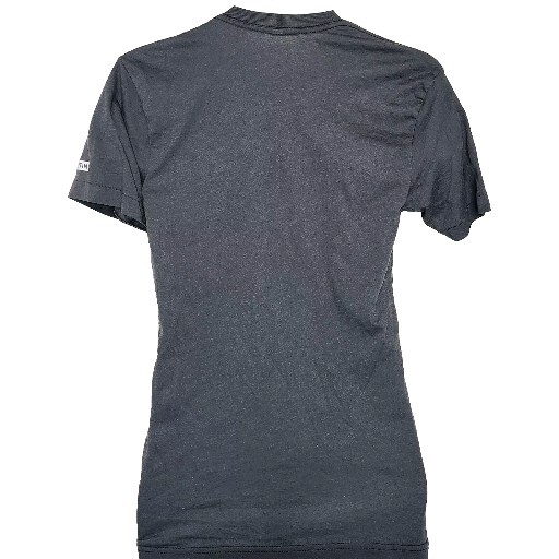 Routine Baseball T Shirt Gray Windowpane Dots Short Sleeve Mens Small gallery