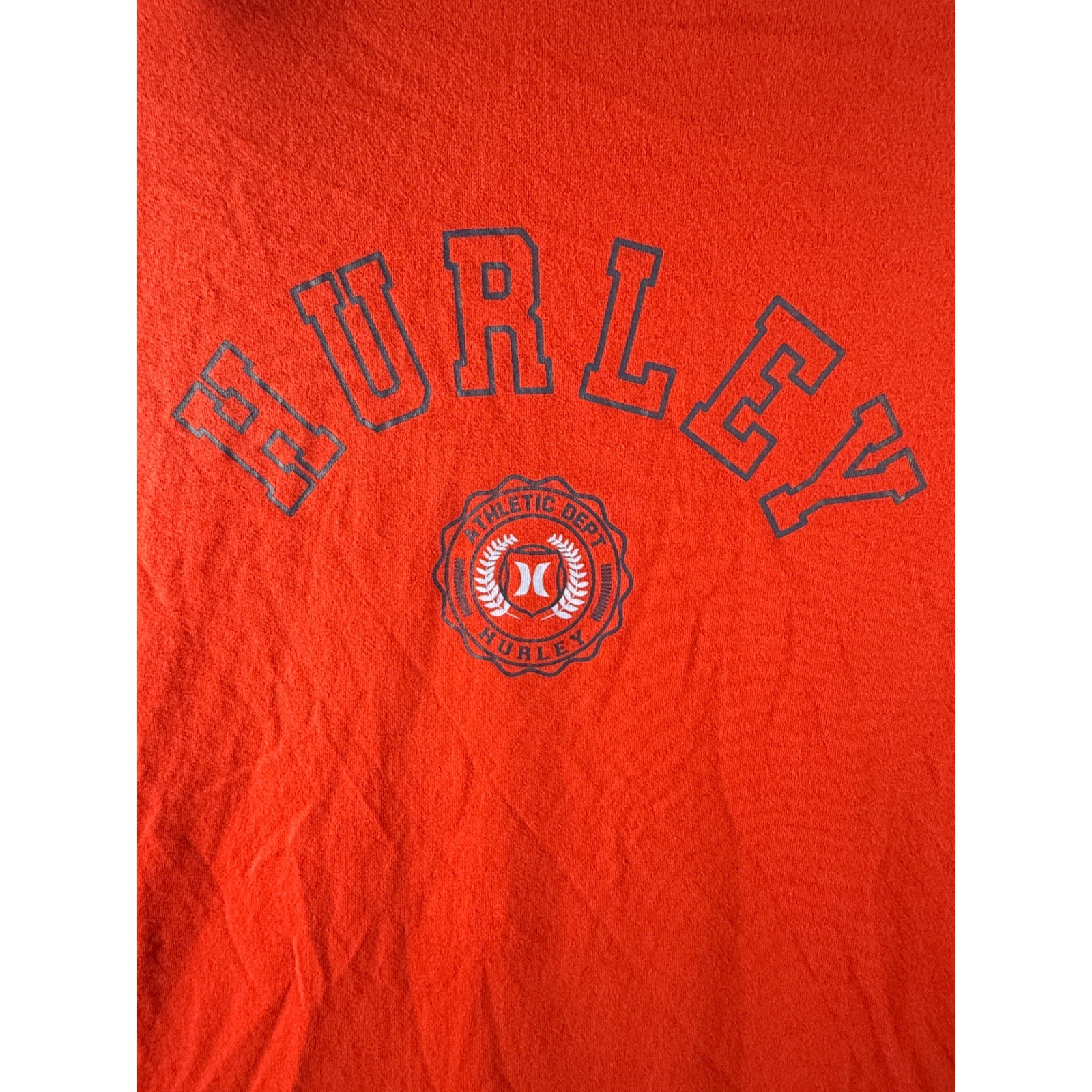 Hurley Mens Red Athletic Dept Graphic T-Shirt Large Short Sleeve Crew Neck gallery