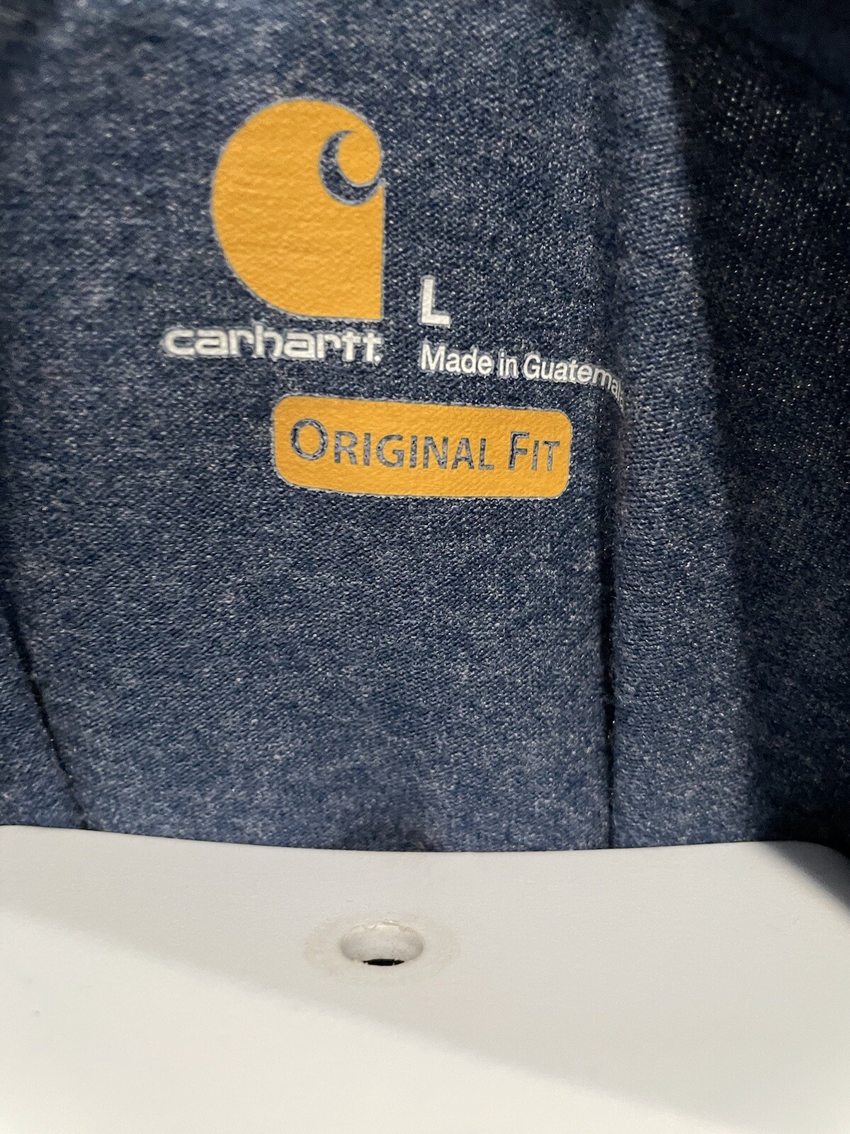 Carhartt Men's Large Crew Neck T-Shirt Workwear Heavy Duty Solid Heather Blue gallery