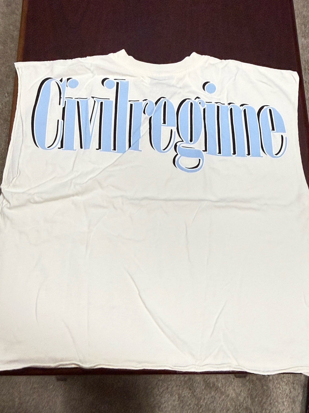 Civil Regime Men’s White Sleeveless Crew Neck Graphic Logo Cotton T-Shirt M gallery