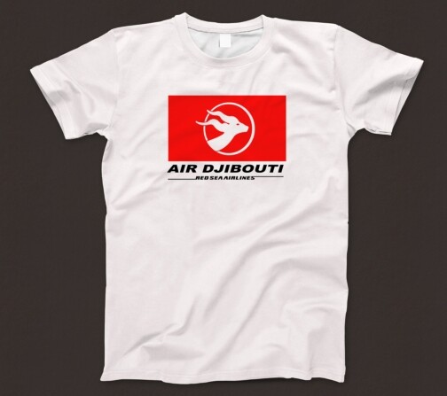 Air Djibouti T Shirt 674 Airline Africa Kenya Tanzania Sudan Ethiopia Madagascar