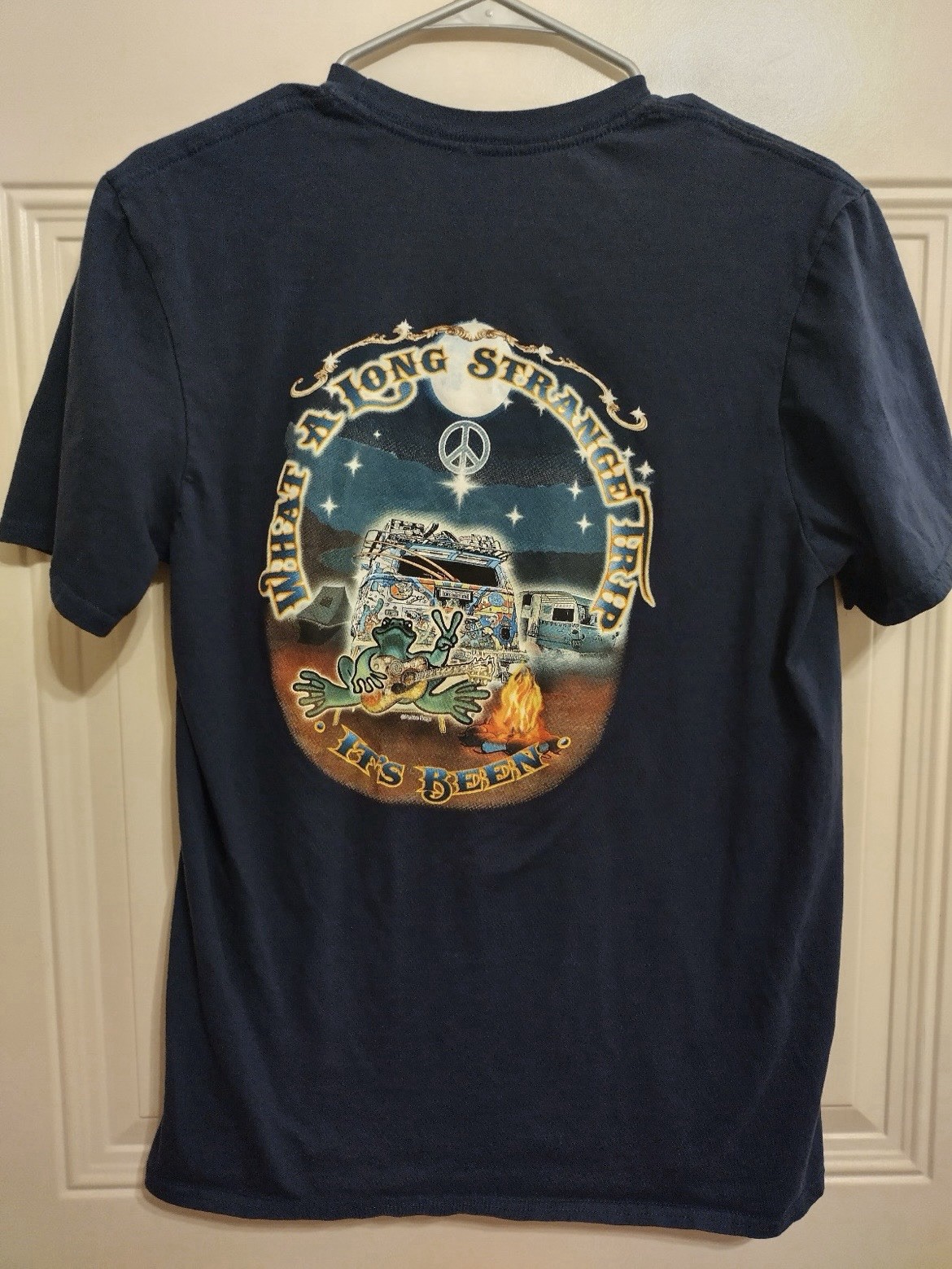 Peace Frogs What A Long Strange Trip It’s Been Shirt Medium Grateful Dead BG18 gallery