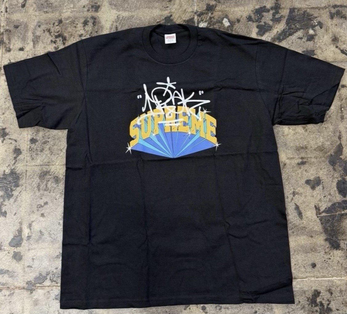 New Supreme x IRAK Arc Tee T-Shirt Black Fall Winter 2022 FW22 Size XL gallery