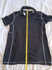 Buckle Black Men’s Black Collared T-Shirt Contrast Trim Size L