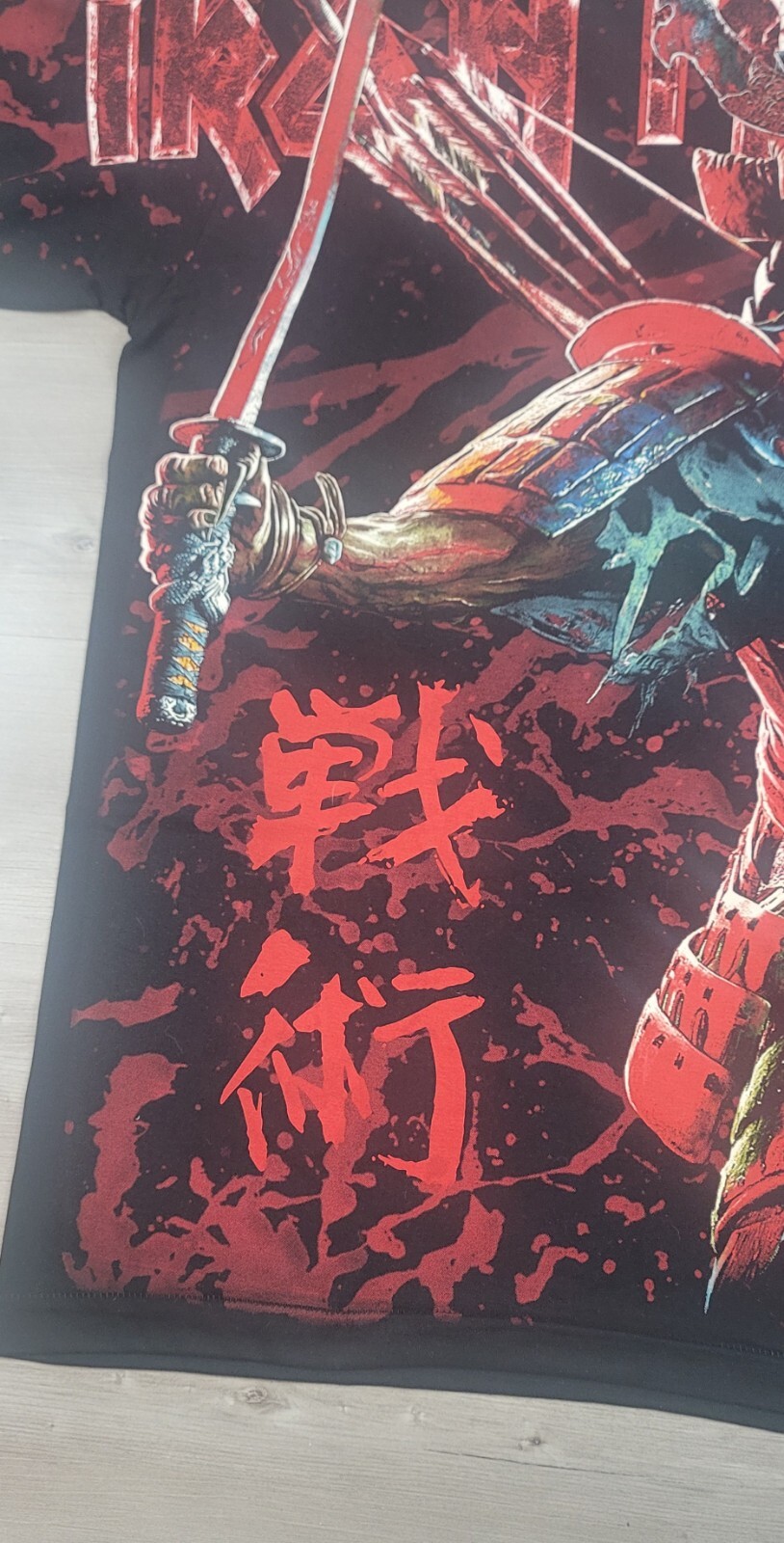 Iron Maiden tshirt All Over Print Eddie the Head Samurai Modern Boot Cut Tag gallery
