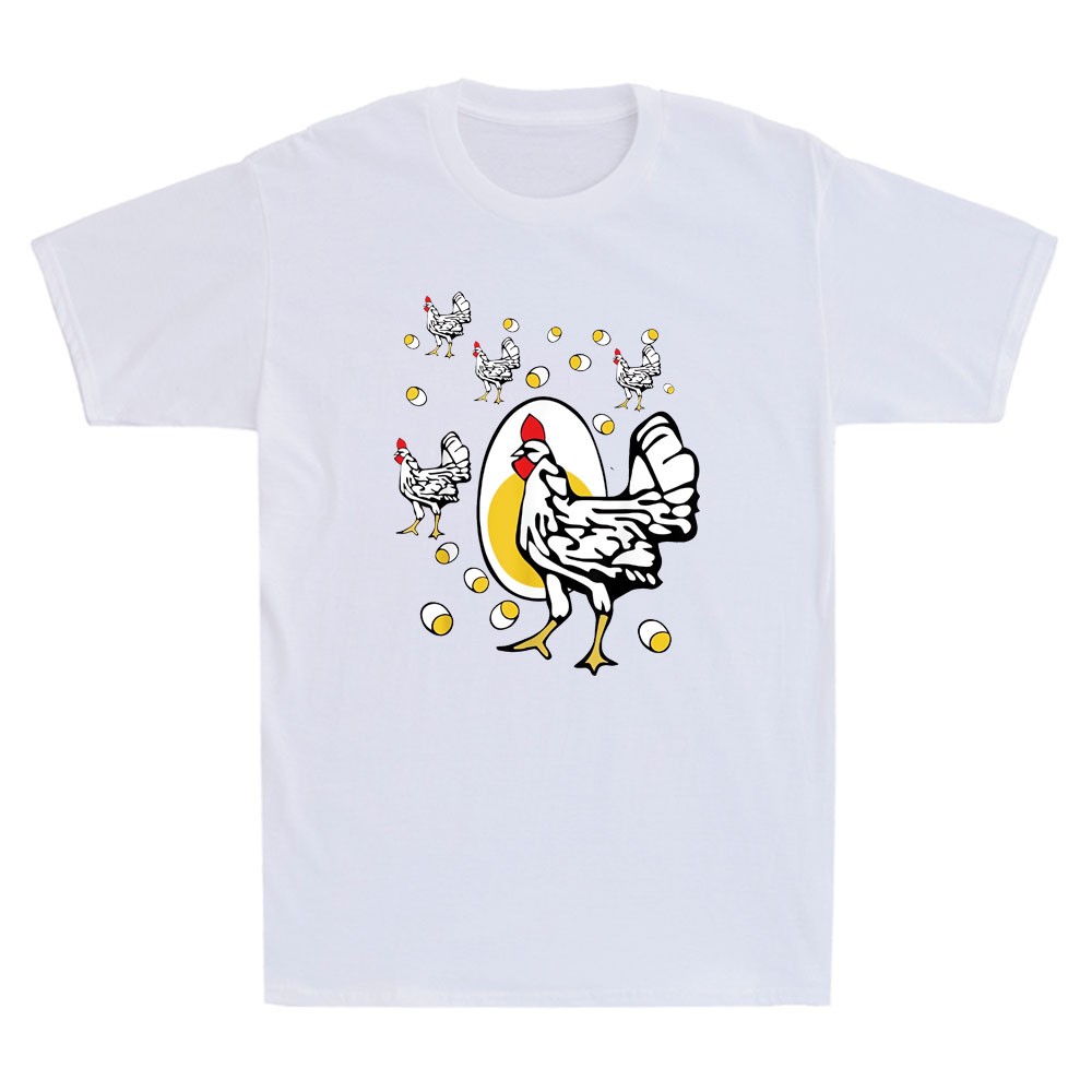 Roseanne Chicken Funny Cock With Eggs Graphic Novelty Men’s Short Sleeve T-Shirt