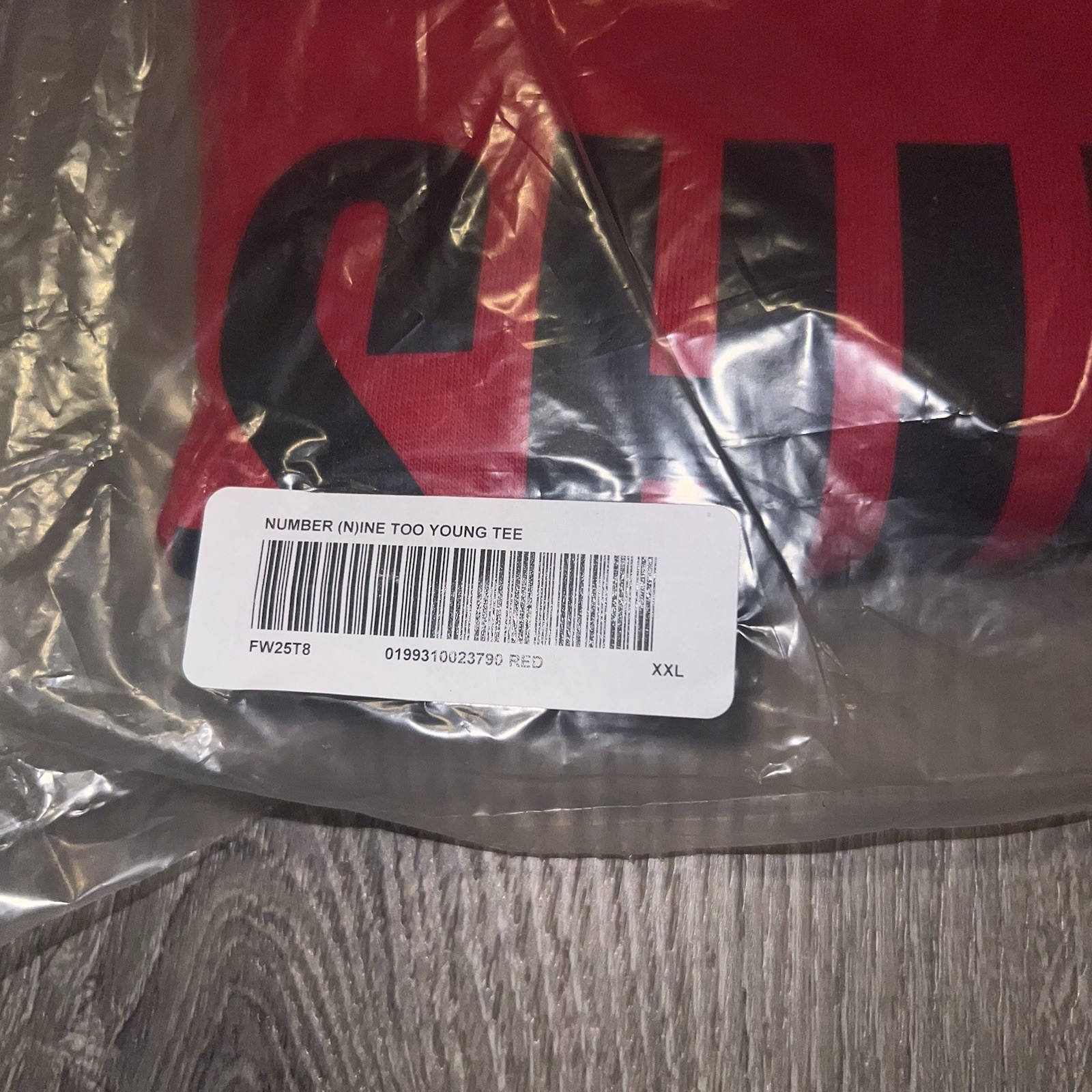 Supreme Number (N)ine Shut Up Tee Red Size: Extra Extra Large gallery