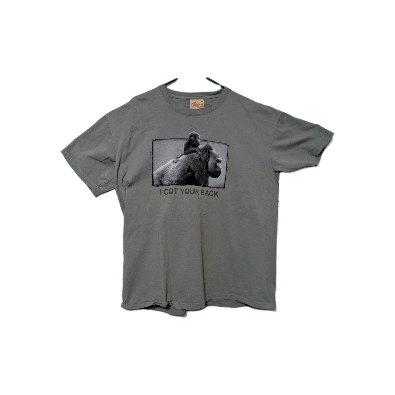 The Mountain Mens T-shirt Vintage "I Got Your Back" Flawed Leather Tag XL #6628 gallery