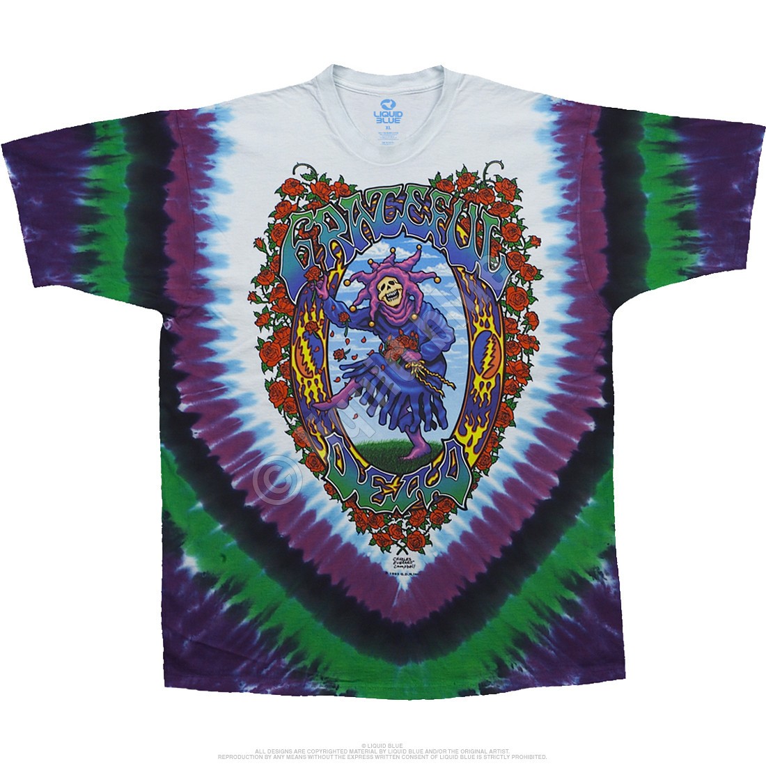 Grateful Dead Seasons Of The Dead Tie-Dye T-Shirt Liquid Blue gallery