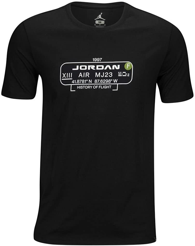 New Men’s Air Jordan 13 Altitude Coordinate Tee Shirt (AJ1373-010) Black