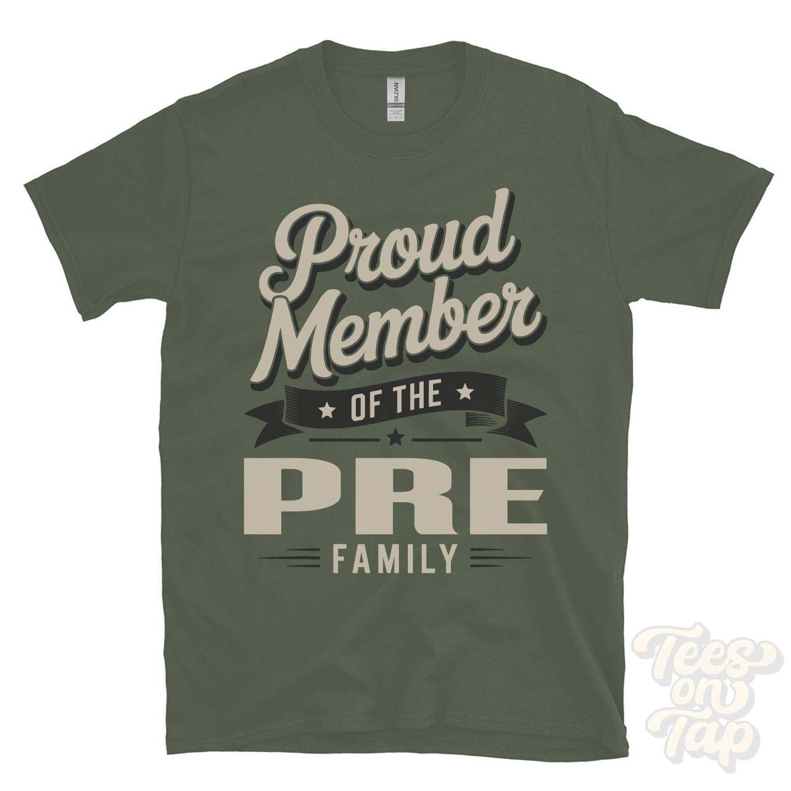 PROUD MEMBER OF THE PRE FAMILY T-SHIRT surname last name heritage ancestry