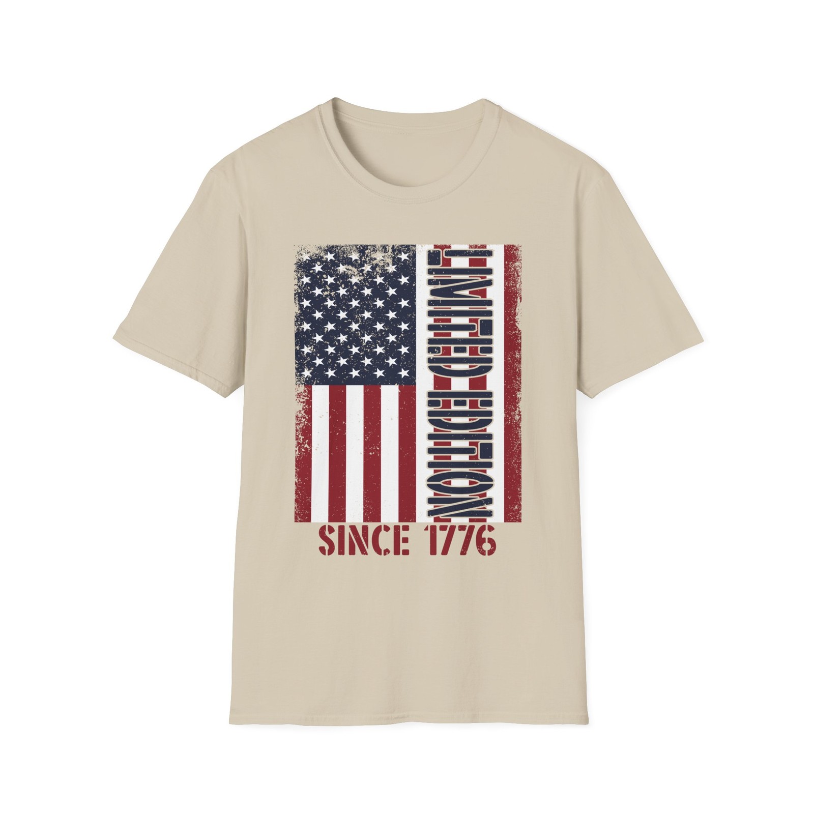 Limited Edition Since 1776 T-Shirt Vintage US Flag Patriotic Graphic 4th Of July
