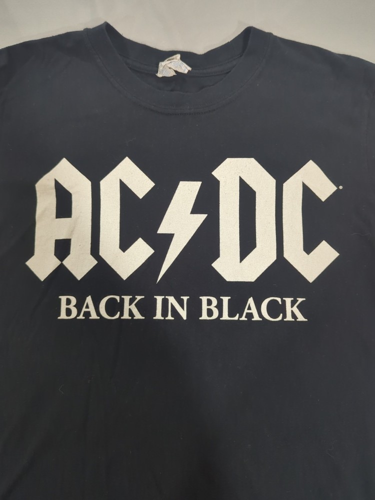 AC/DC BACK IN BLACK ROCK OR BUST AMERICAN TOUR 2016 BLACK T-SHIRT MEDIUM