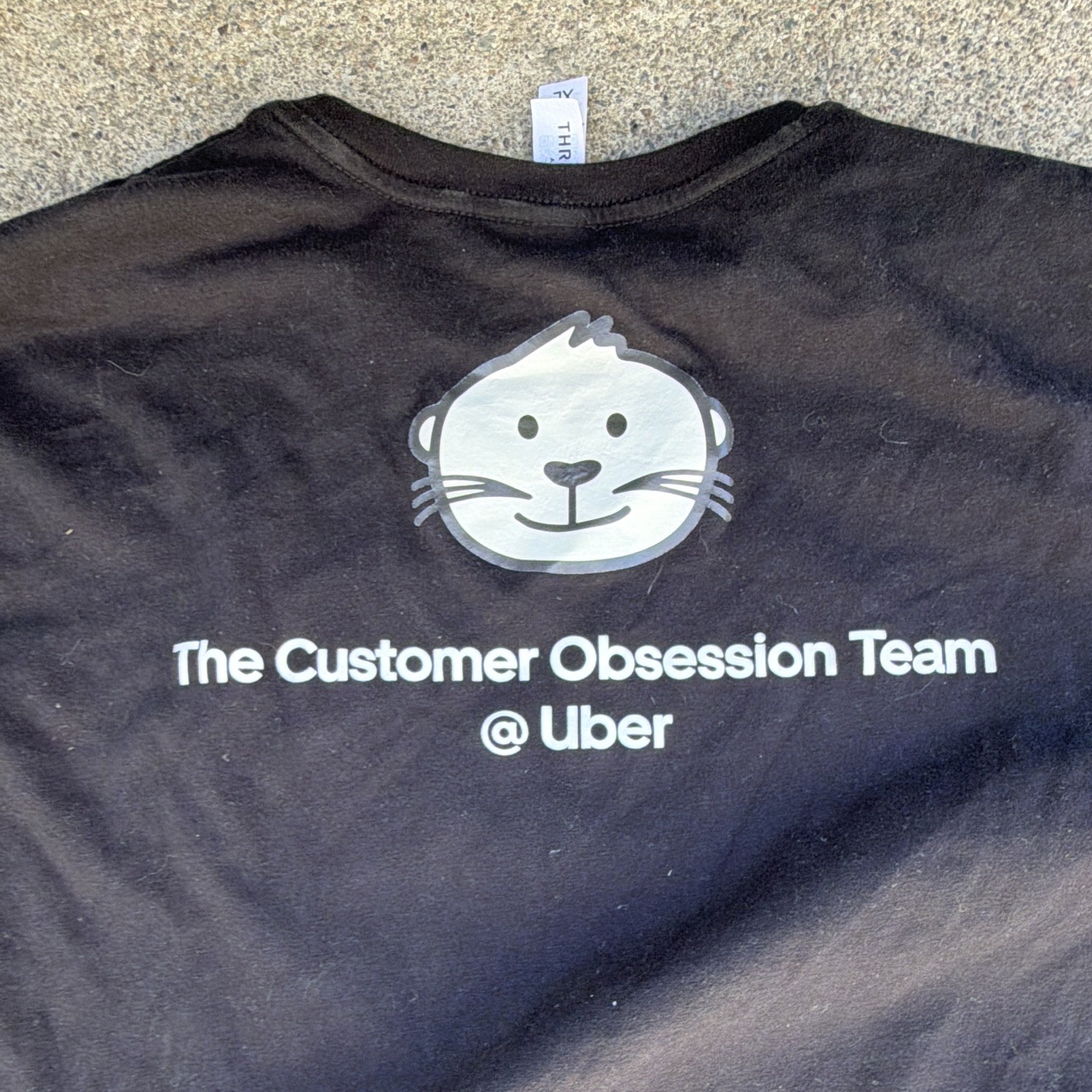 Threadfast Apparel 100A Black Uber Otter Logo Graphic Crew Neck T-Shirt Men's XL gallery