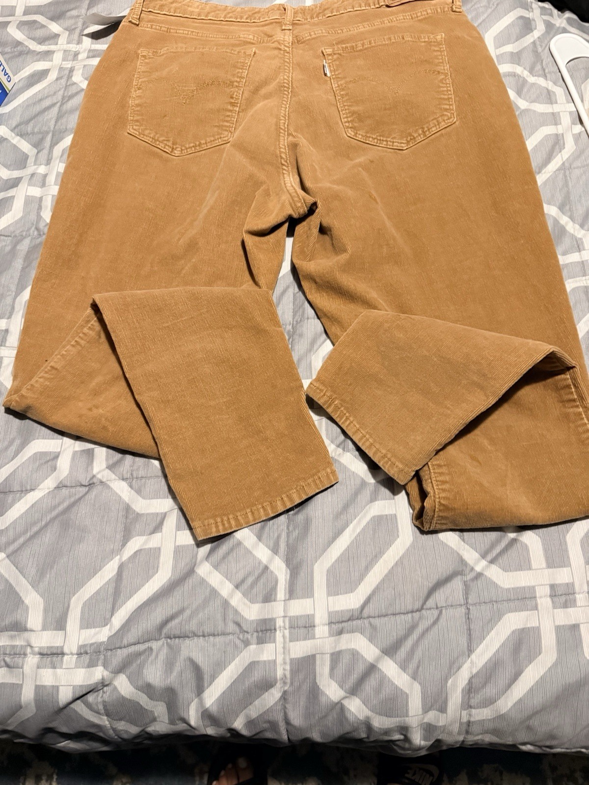 Levi's Men’s Pants 33X30 Brown Corduroy 721 High Rise Skinny Stretch Button Fly gallery