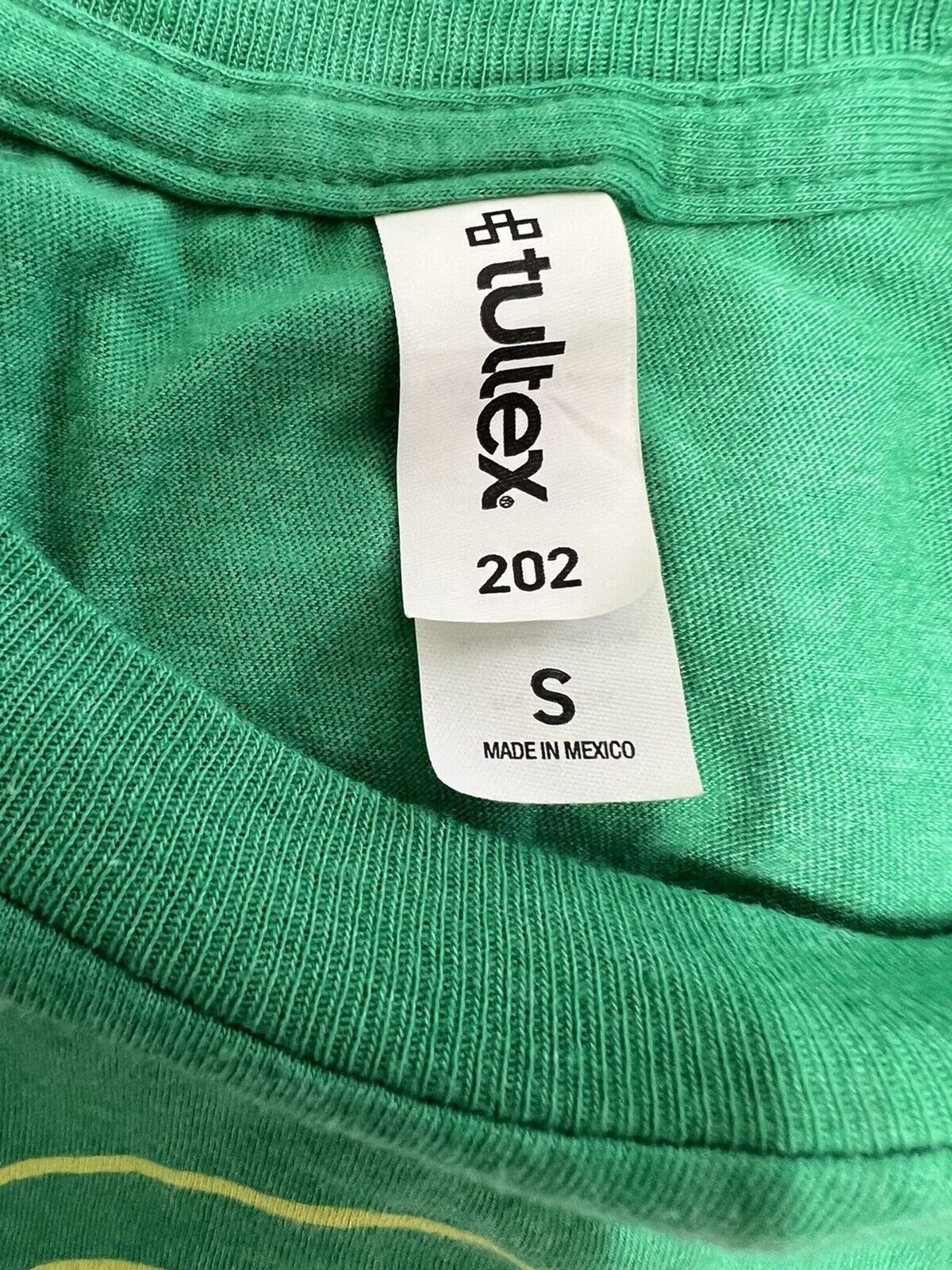 Tultex Men's Green Tee Shirt "Frequency" Size Small Cotton Poly Blend gallery