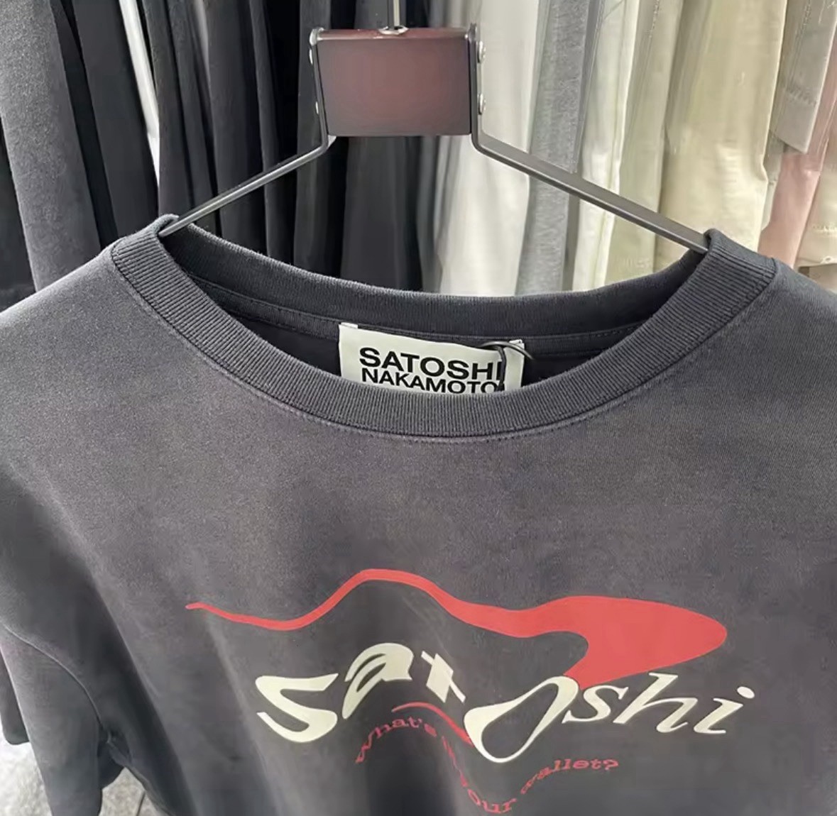 Satoshi Nakamoto "Bank of Satoshi" Tee Black Cotton Round Neck Short Sleeve Men gallery