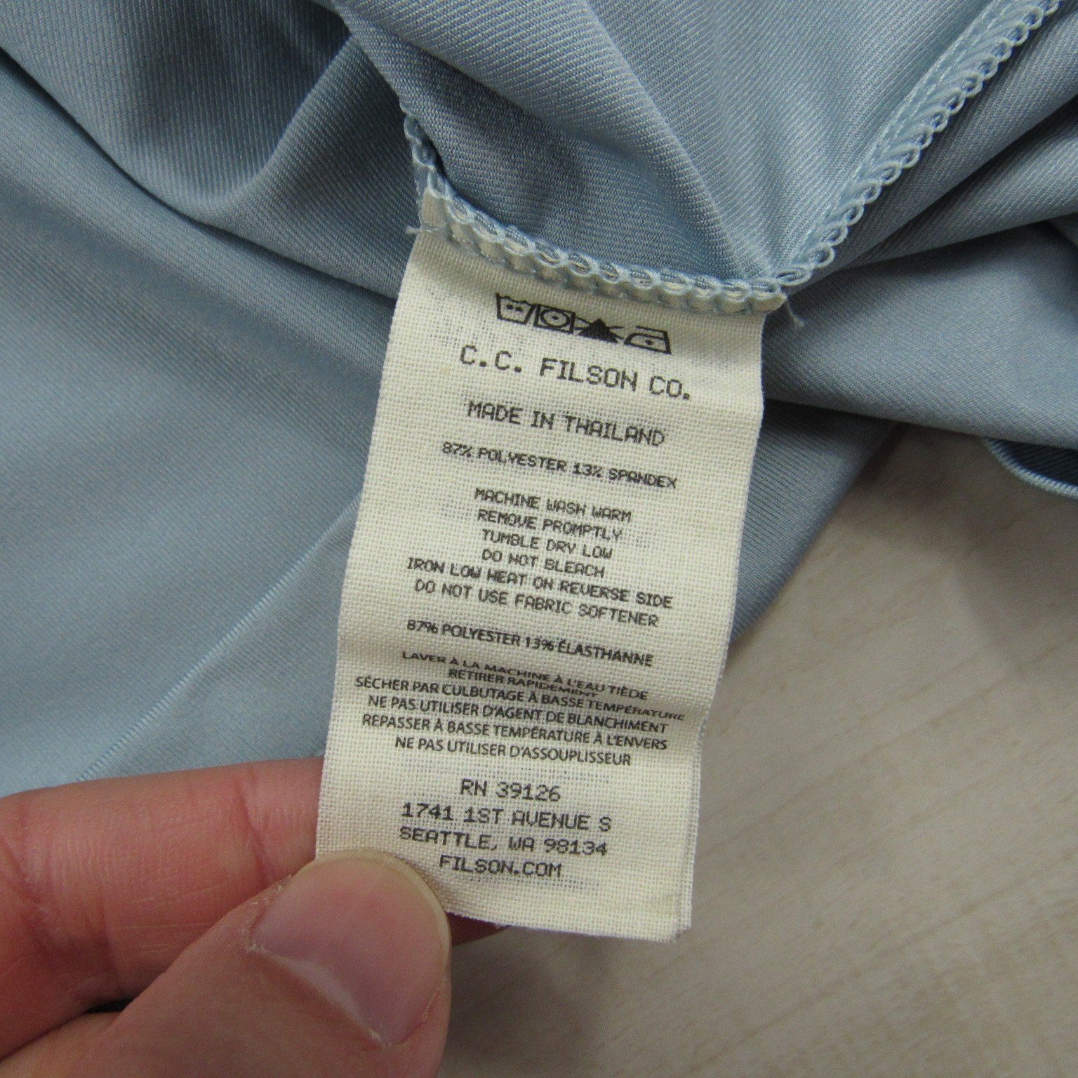 Filson Shirt Mens Large Blue Gray Barrier Fishing Lightweight Performance gallery