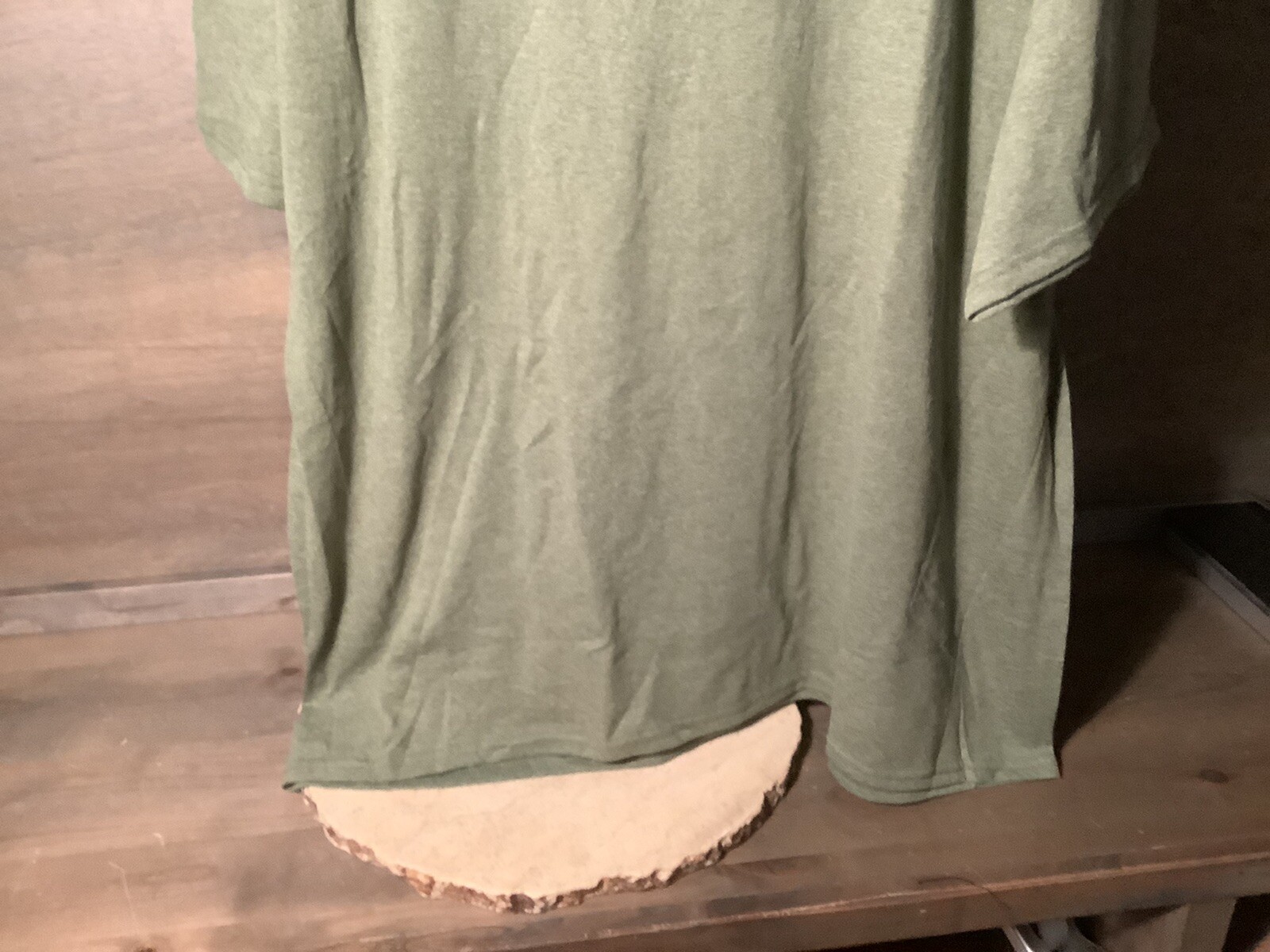 Hanes Mens ECOSMART T-Shirt POLY Cotton GREEN T Shirt Plain Tee Top 3X NEW gallery