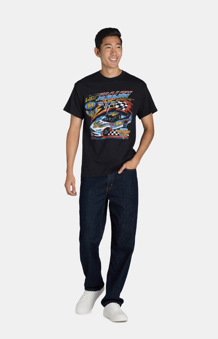 VAN HALEN 84 RACING Men’s Size 2XL Graphic T-Shirt Short Sleeve • Black gallery