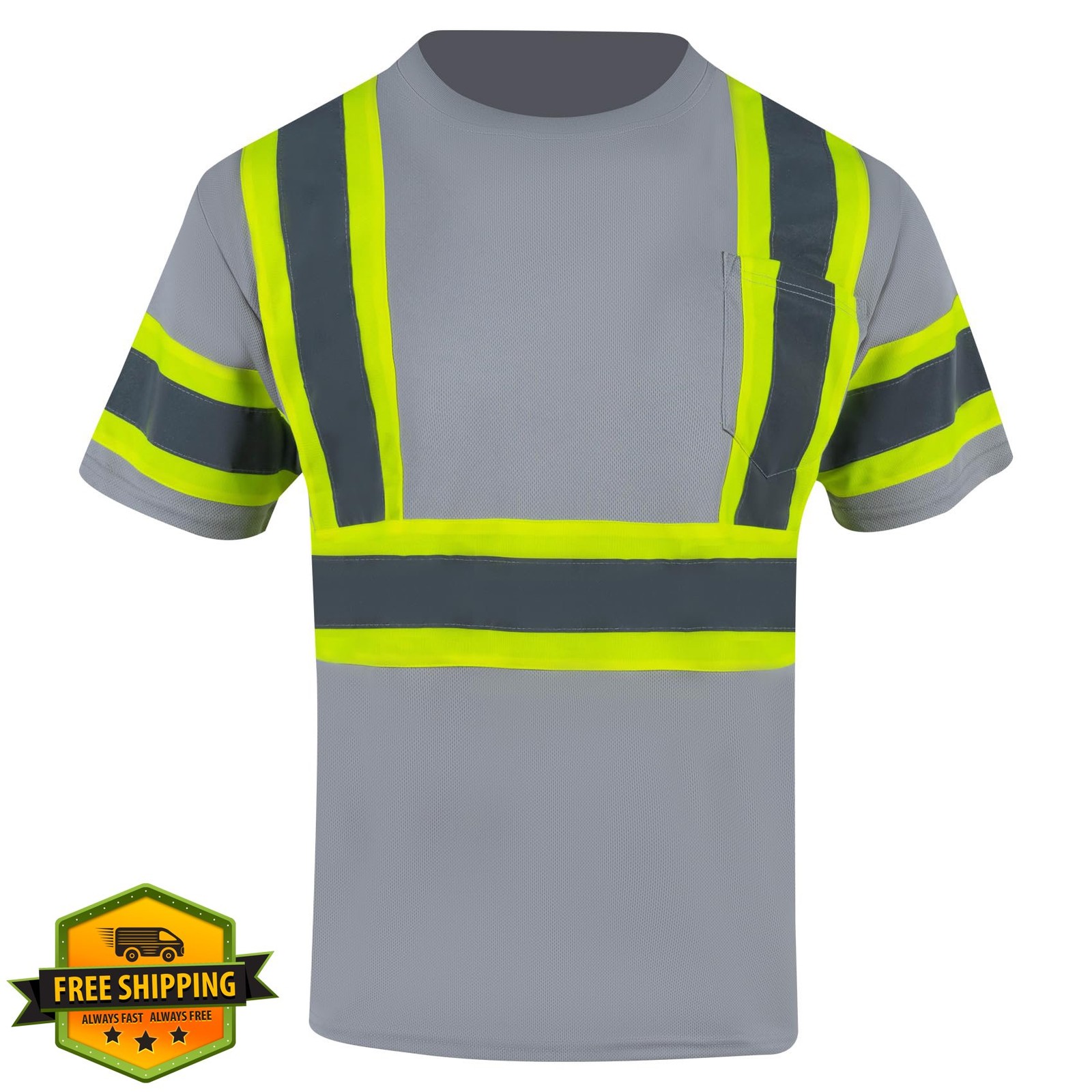 VENDACE Hi Vis T Shirt Grey Medium ANSI Class 1 gallery