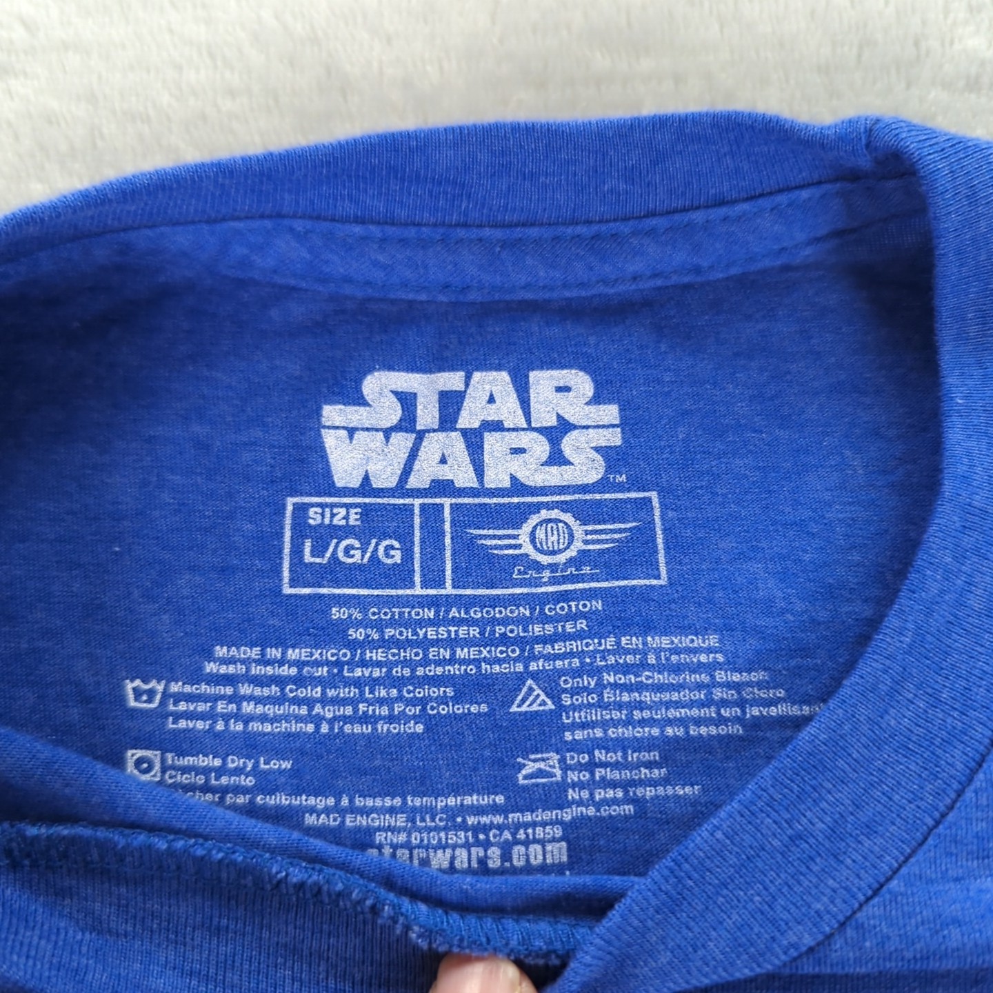 Star Wars T Shirt Everything I Know Blue Short Sleeve Yoda Luke Men Large gallery