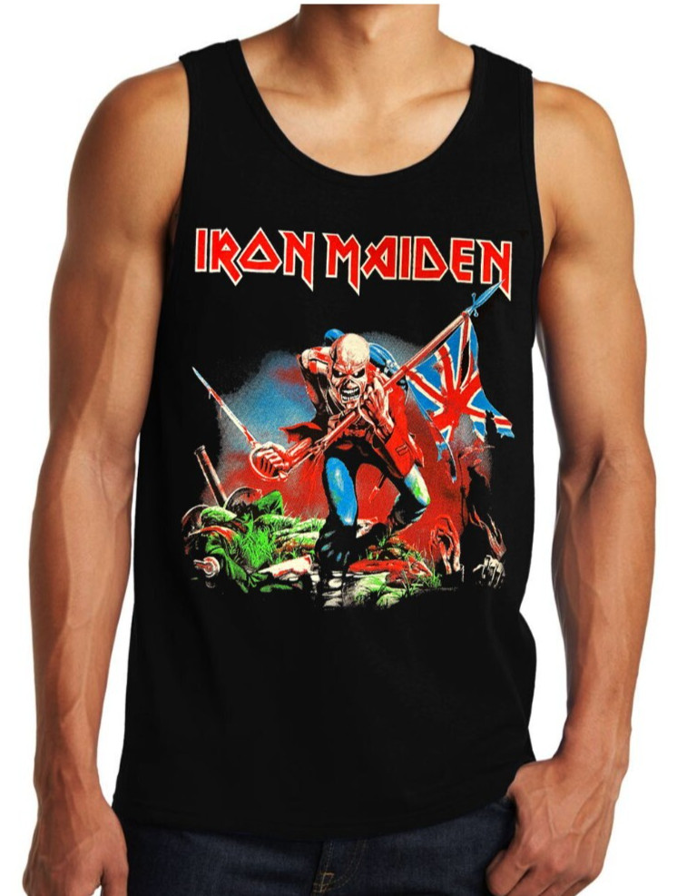 IRON MAIDEN TROOPER Heavy Metal Band Black Tank Top