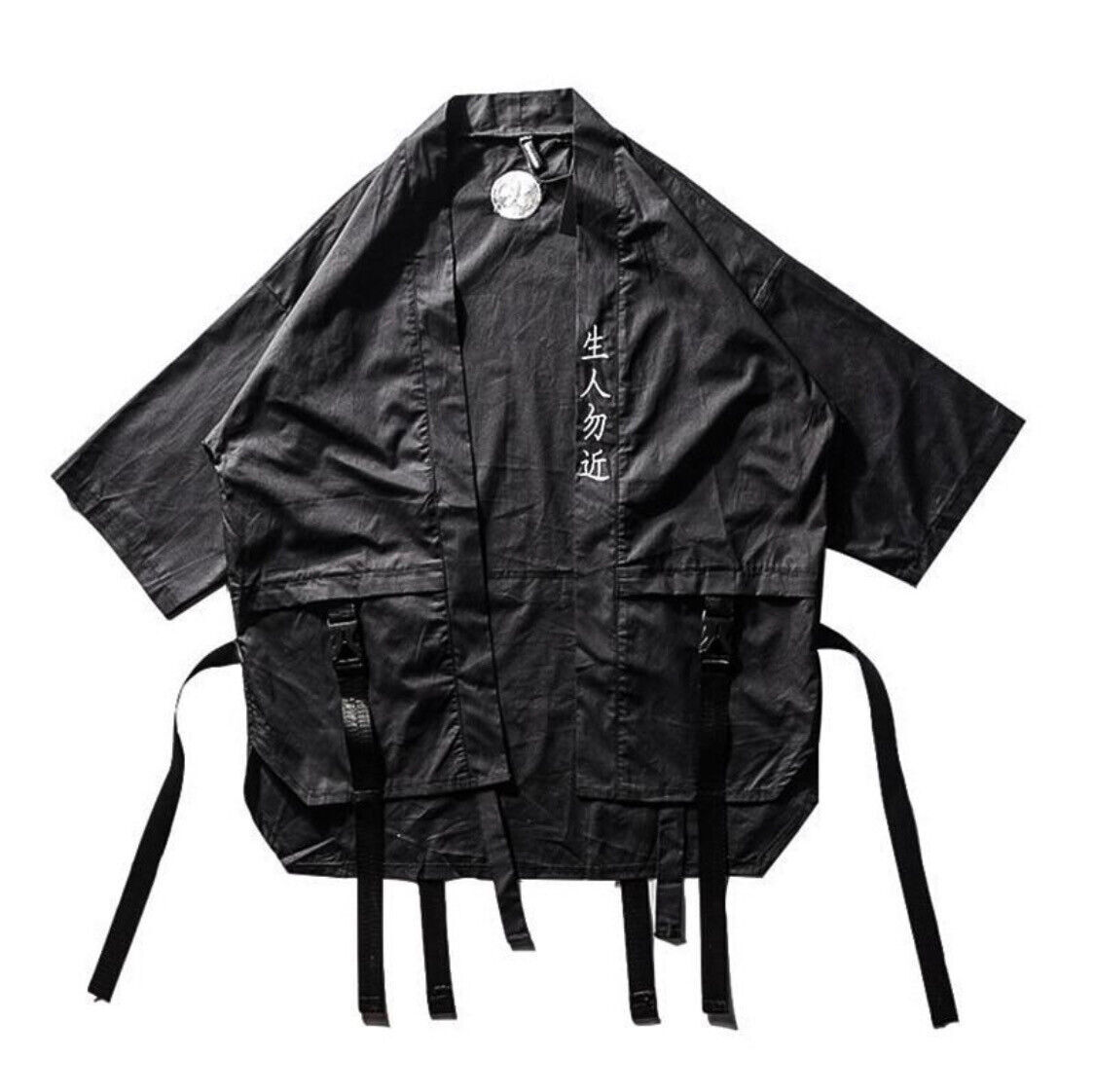 Niepce Matte Black Tee Japanese Samurai T-Shirt Kanji Embroidery Shirt gallery