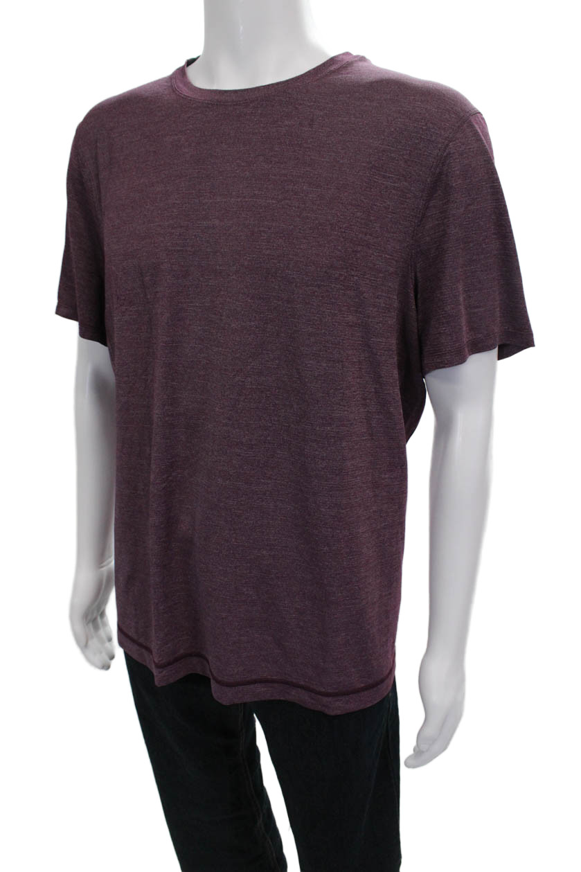 Lululemon Mens Basic Colorblock Multicolor Nylon Blend T-Shirt Pullover Size XL gallery