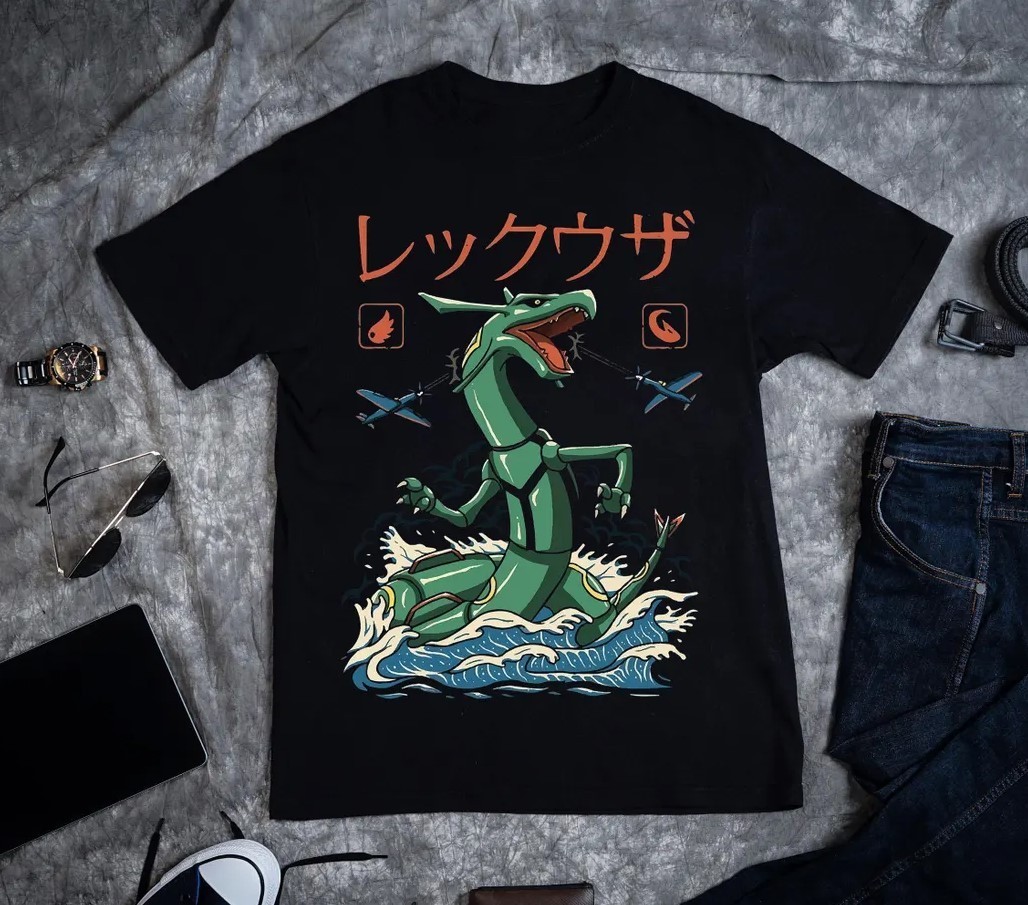 Rayquaza Vintage Black T-Shirt gallery