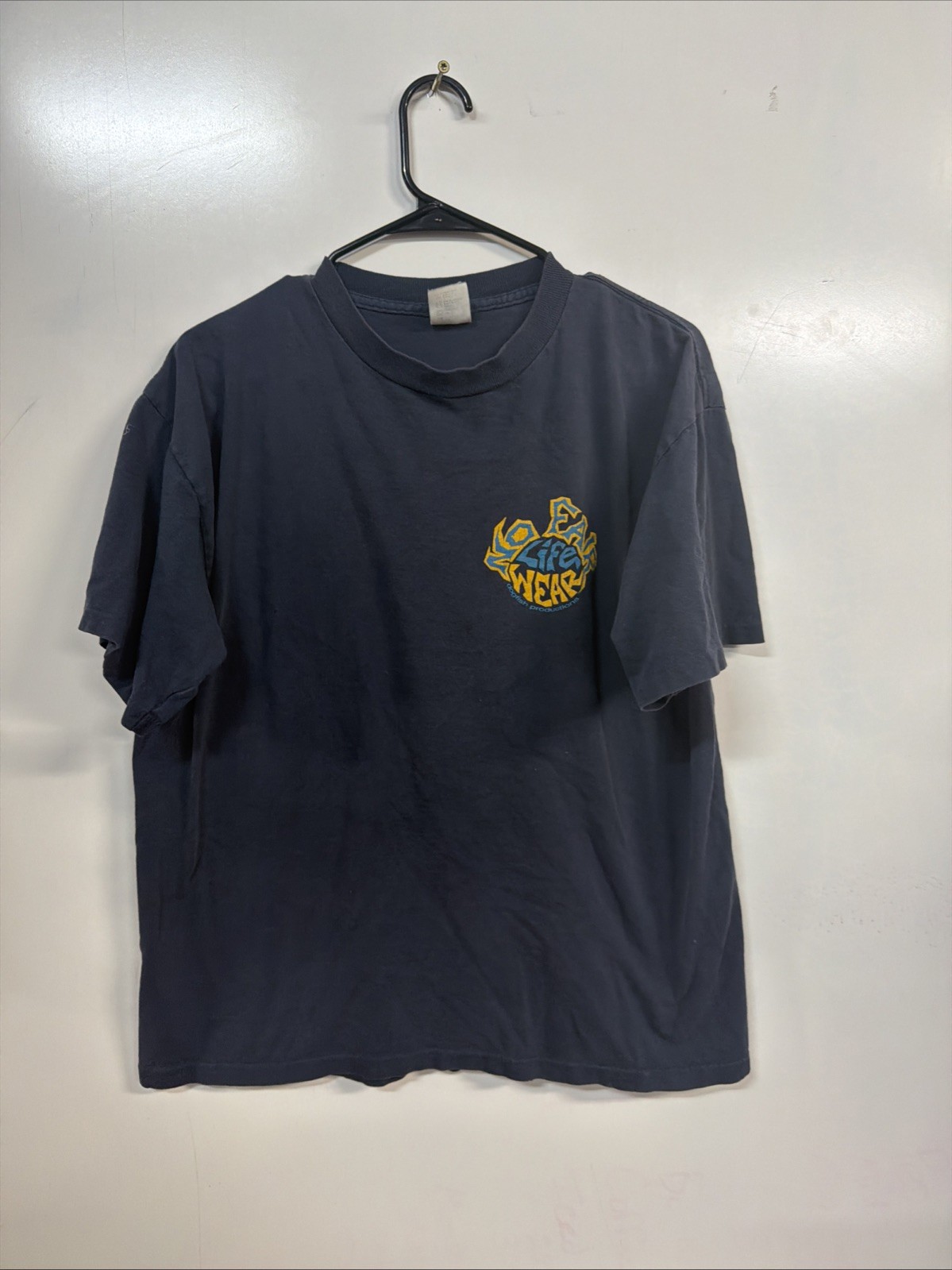 Vintage No Fair Life Wear T-shirt Size L Broad Mind Narrow Waist Exchanged