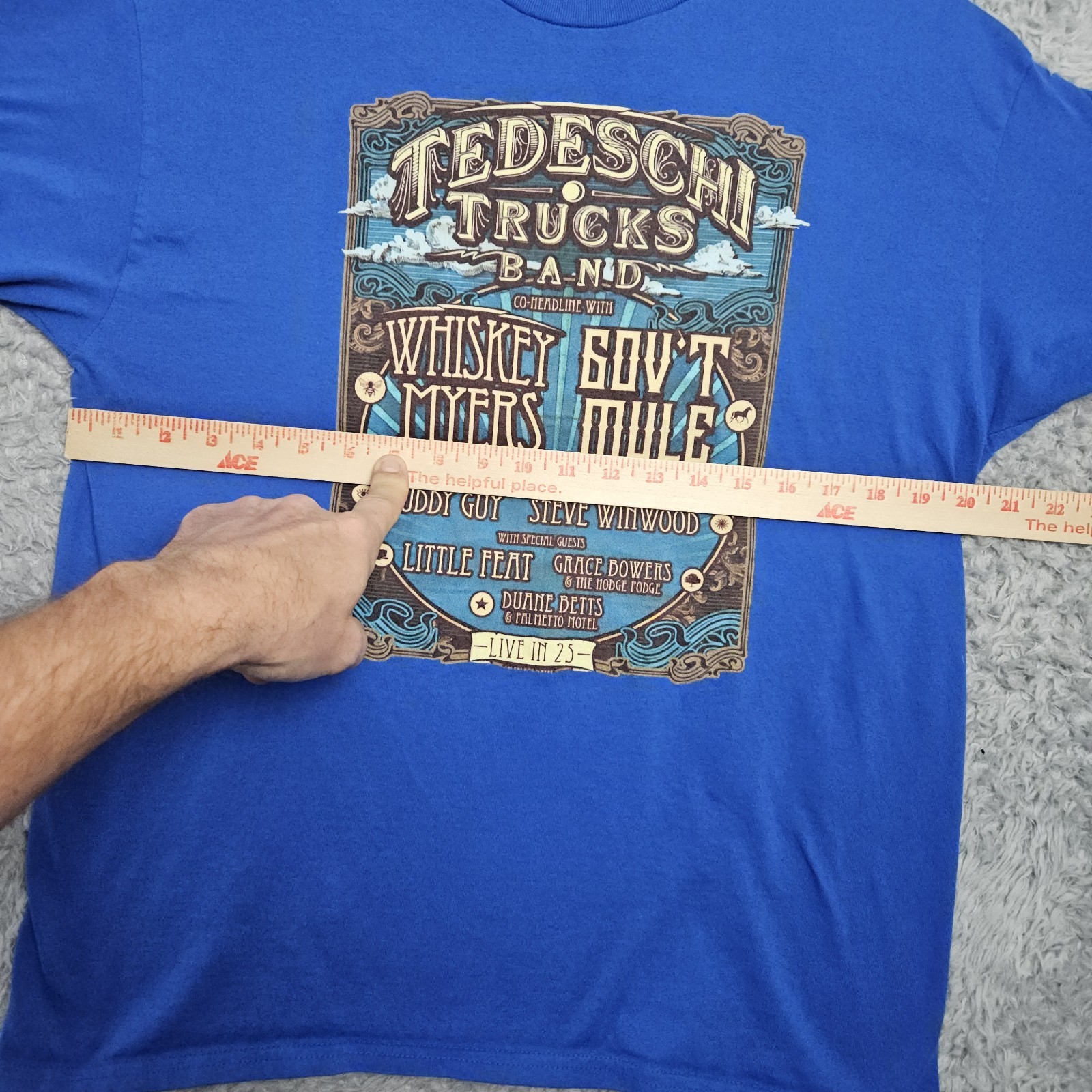 Whiskey Myers Band T Shirt Men Large Gov't Mule Tedeschi Trucks Blue Gildan gallery