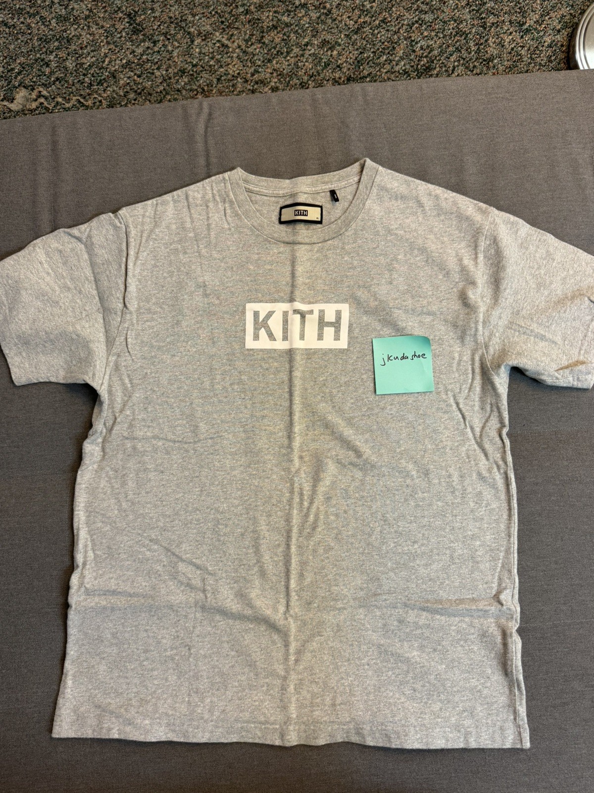 Kith classic box logo Shirt Size XL Used grey heather gallery