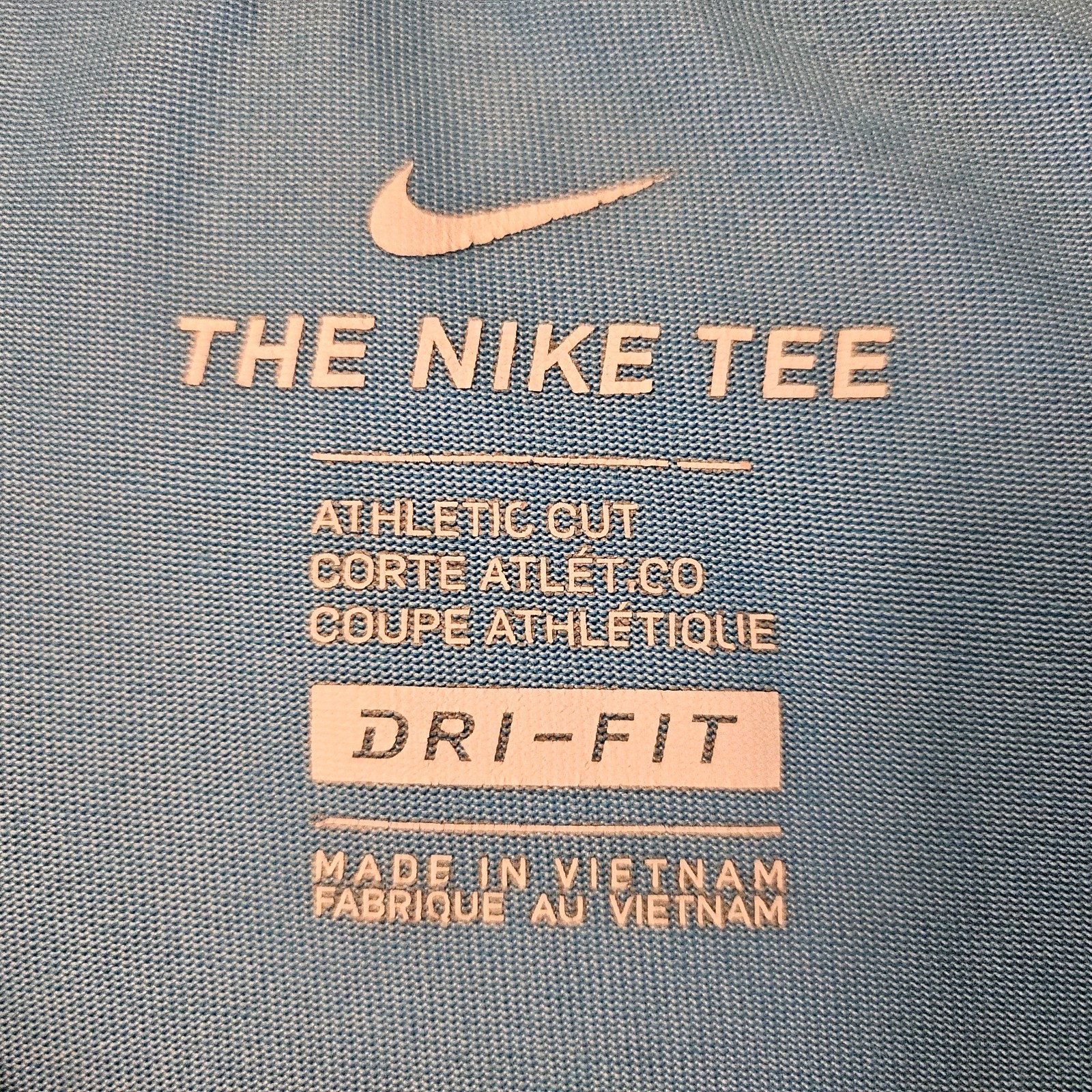 Nike (The) Tee Athletic Cut Men's Sz L Short Sleeve Teal Color Cotton/Polyster gallery