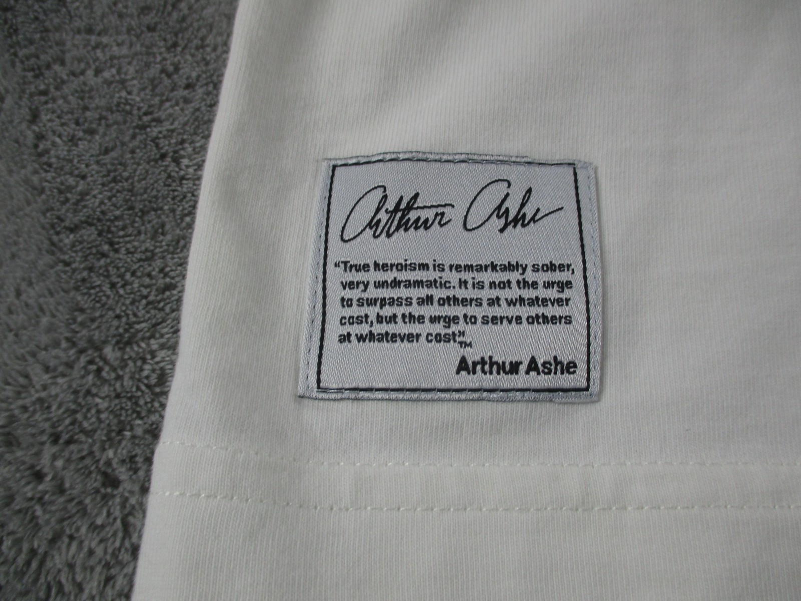 Arthur Ashe Shirt Mens 3XL White ASHE Logo Ringer Tennis Graphic T-Shirt gallery