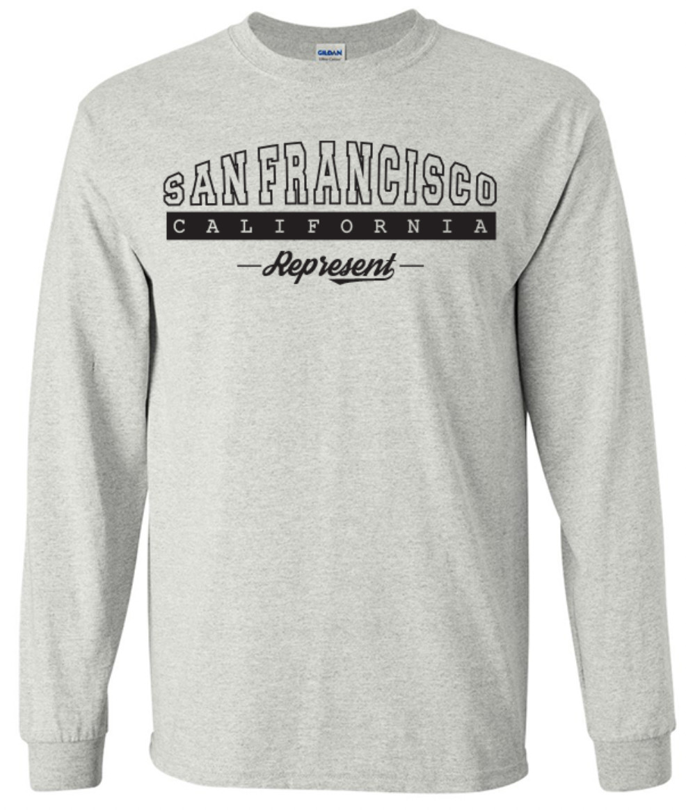 San Francisco California State T-Shirt Long Sleeve Graphic Tees Unisex Apparel gallery