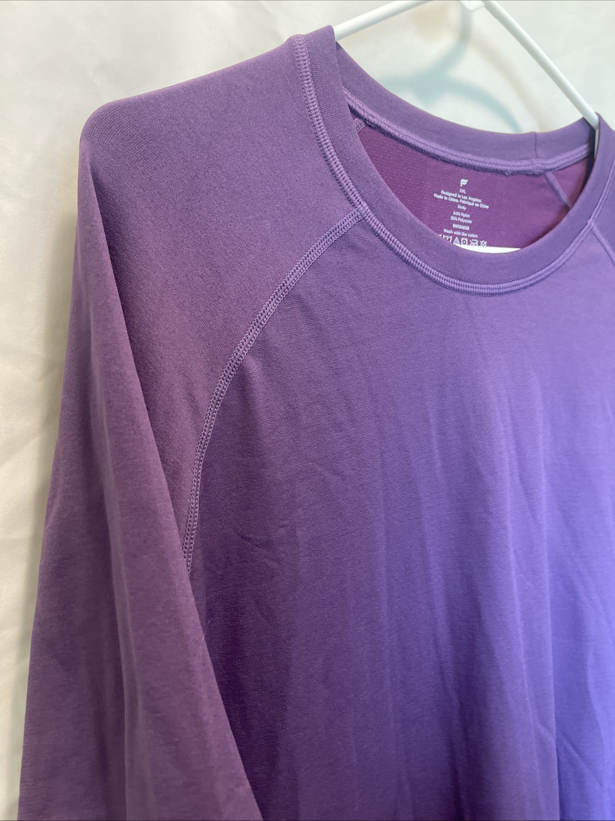 Fabletics Training Day Tee Purple Mystique XXL- NWT- Athletic Wear- Work Out gallery