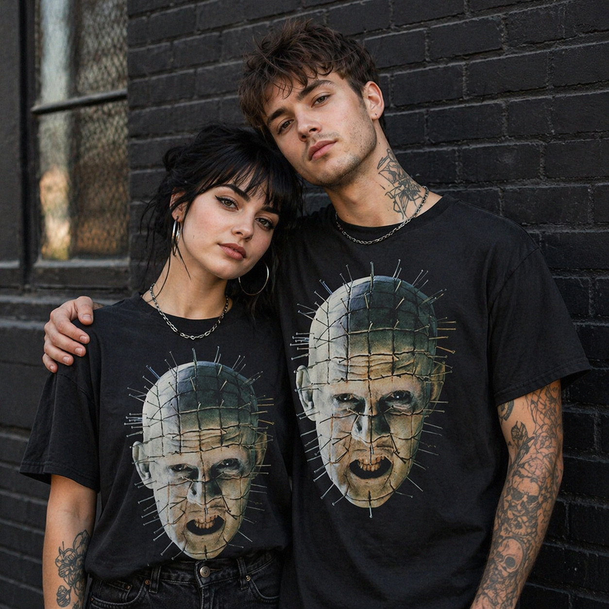 Hellraiser Pinhead Close Up Mens T Shirt Horror Movie Classic Tee New Black gallery