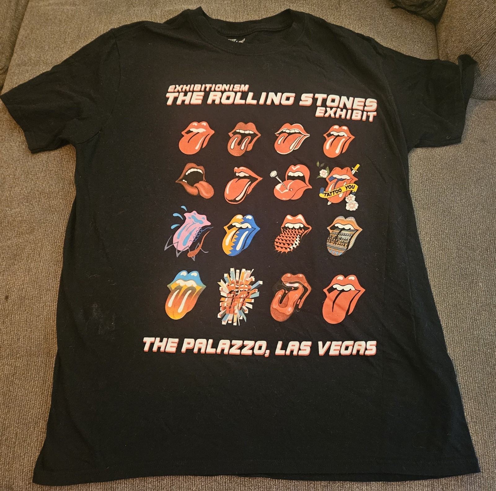 Rolling Stones Las Vegas Palazzo Exhibitionism Official Merch Shirt Large RARE👅