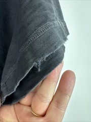 Adriano Goldschmied Men’s M SS Intentionally Distressed Raw Edge Black Fade Tee