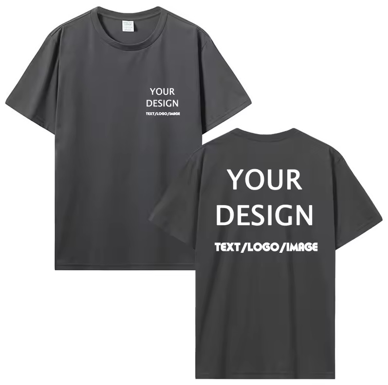 Custom Personalized Printed T-Shirt Logo Text Oversized Cotton Work Tee gallery