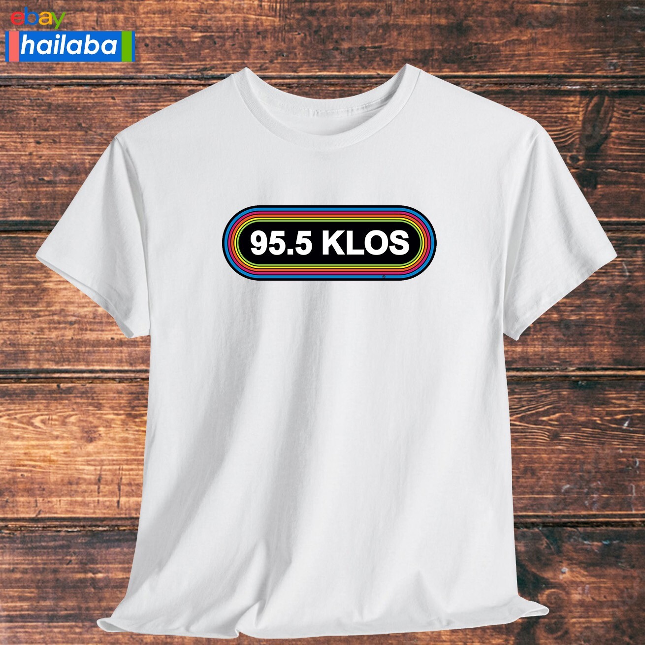 95.5 Klos Rocks Radio Logo Shirt Black/Navy/Grey/White/Orange T-Shirt S-5XL gallery