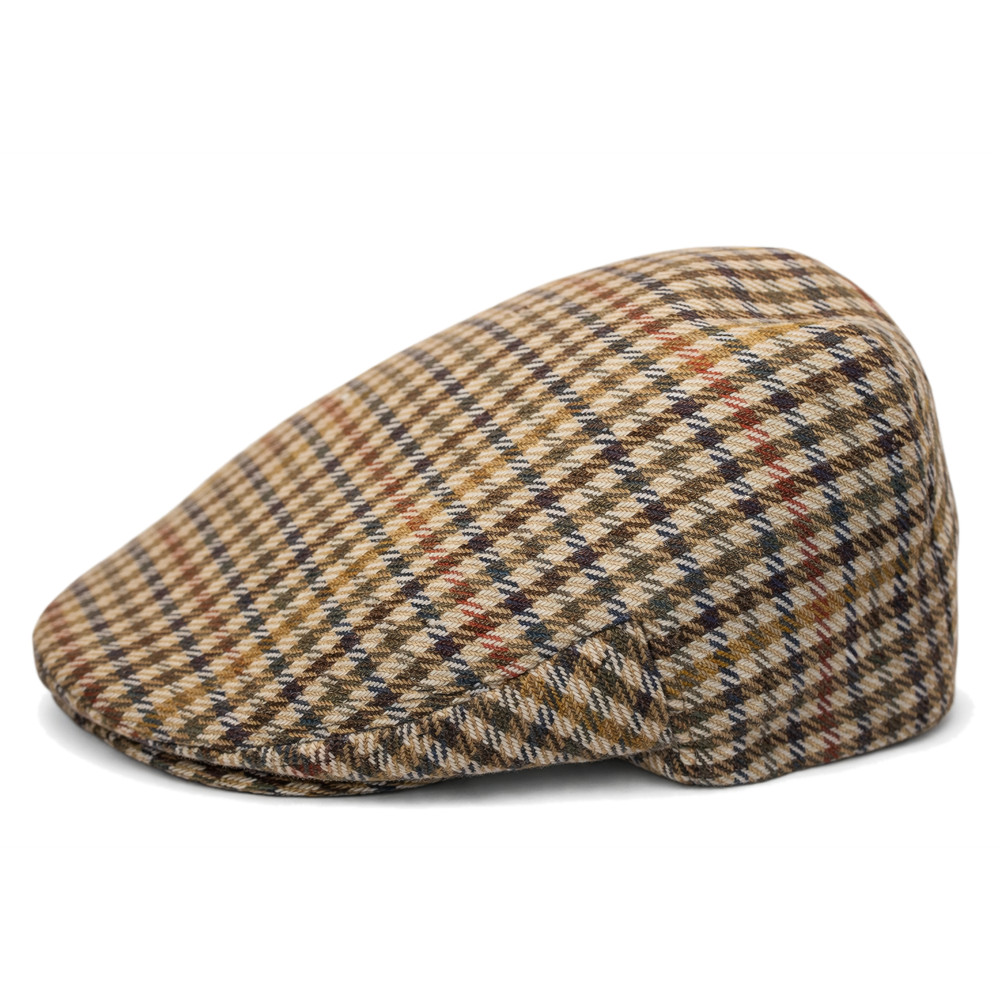 Boys Tweed Flat Cap Check Pattern Baker Boy Hat Kids Classic Ivy Cap Warm