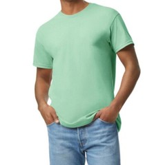 NEW First Quality XL Gildan Heavy Cotton Mint Green Adult Short Sleeve T-Shirt.