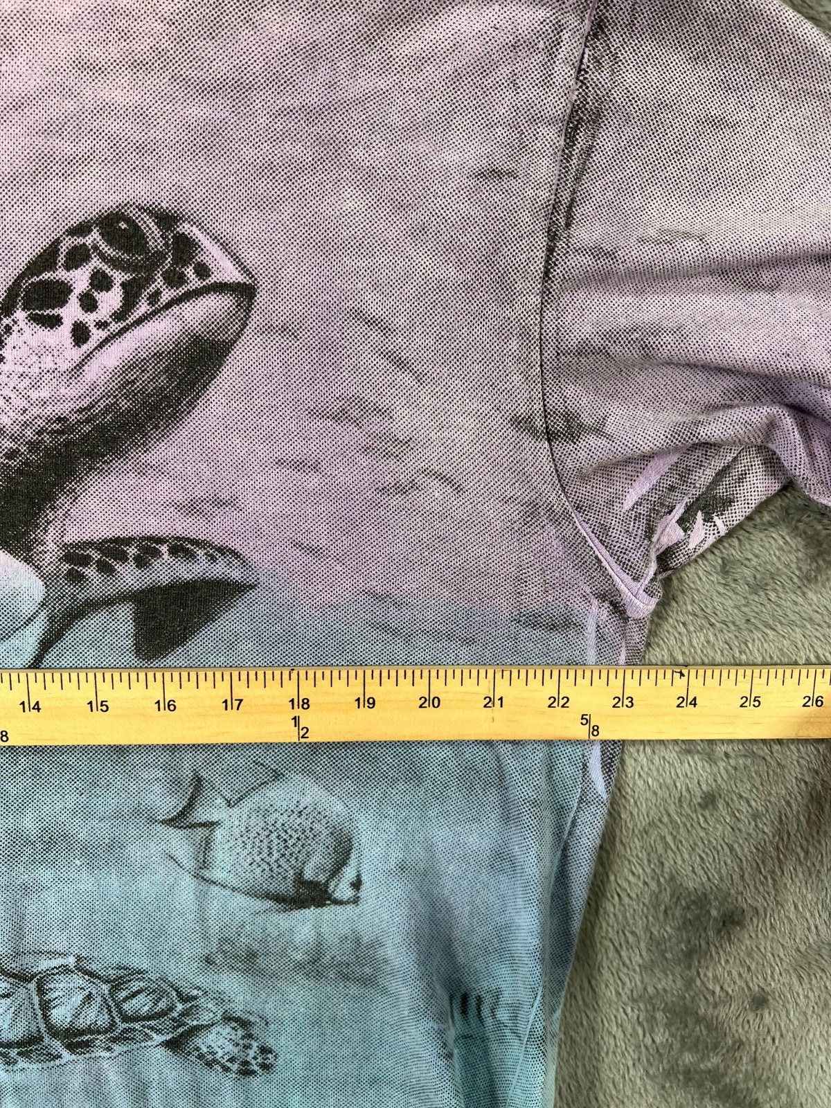 Vintage Single Stitch T Shirt Seas Turtle All Over Print AOP Mens XL Multicolor gallery